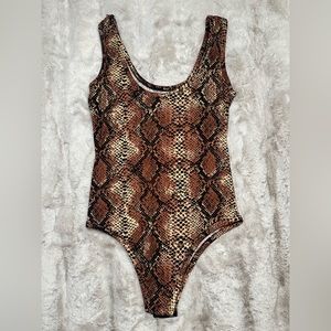 Discreet Bodysuit - animal print